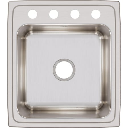 Elkay 16 in x 16 in, 1, Drop-in, Stainless Steel DLR202210OS4